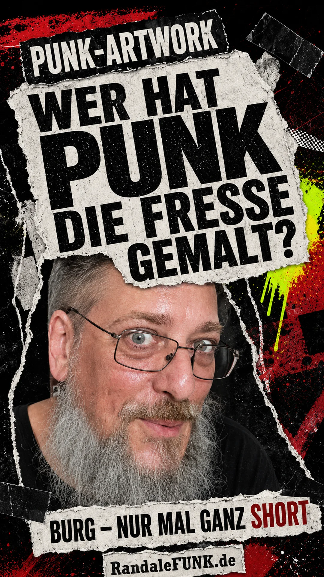 Thumbnail zur zweiten Folge BURG – nur mal ganz SHORT mit Burg und dem Text Wer hat Punk die Fresse gemalt