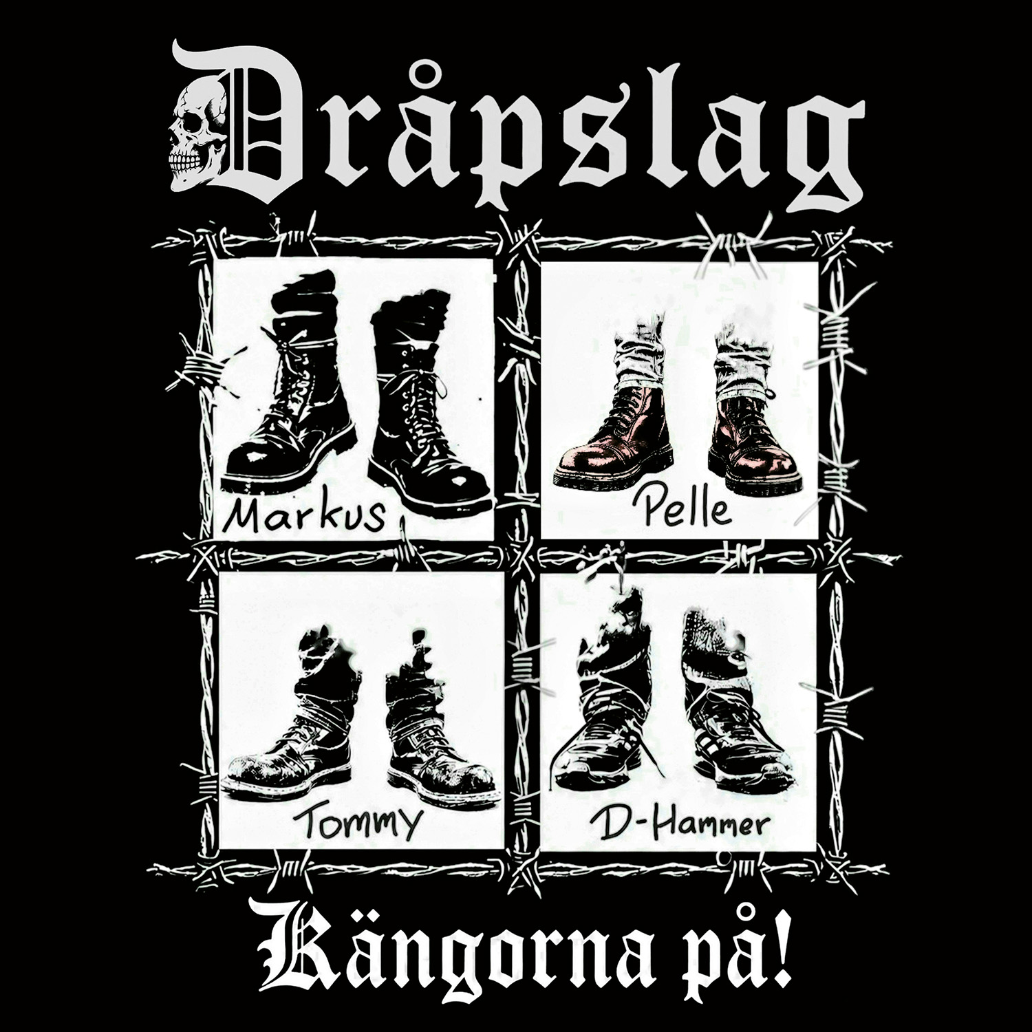 Offizielles Pressemotiv von DRÅPSLAG zum Album Kängorna på!
